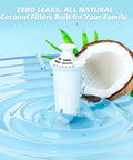 Three Pack Water Filter Replacements For Brita Pitchers And Dispensers BPA Free Fits Classic 35557 OB03 And Mavea 107007 with coconut