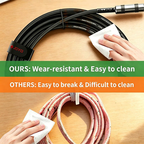 Comparison of wear-resistant professional and standard cables for Compact 10W Acoustic Guitar Amplifier With 15 Foot Cable Bundle