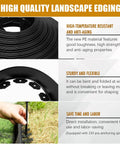 2 Inch 100 Ft Landscape Edging Kit With 150 Anchoring Spikes And 5 Connectors, highlighting features and installation ease.