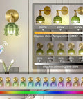 Rechargeable Battery Operated Wall Sconces Set Of 2 5000mAh Dimmable Wireless Lights With Remote Cordless Glass Flower Sconces details