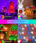 RGB Fairy String Lights 33ft With 66 LEDs App Control 44 Modes Color Changing Music Sync for festive holiday decorations