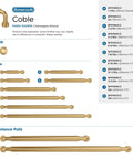 Coble Transitional Champagne Bronze Cabinet Pull options for cabinets, drawers, and furniture, including 5-5/8 inch BP37663CZ.
