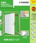 Heavy Duty Insulated Wooden Wall Hatch Access Door White Finish R Value 5.2 Smart Trim Kit Included Fully Assembled for No Sweat Install.