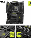 Top view of Beast AM5 Gaming Motherboard With WiFi 7 And 5G LAN DDR5 Boost To 8400 MTs PCIe 5 X16 M2 Gen5 ATX Form Factor