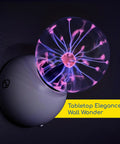 Plasma Ball Essential STEM Tool For Curious Minds A 5 Inch Glass Sphere With An Awesome Interactive Electric Light Show Learn Electricity Matter And Energy Through A Sound Activated High Voltage Neon Glow, tabletop wall mounted