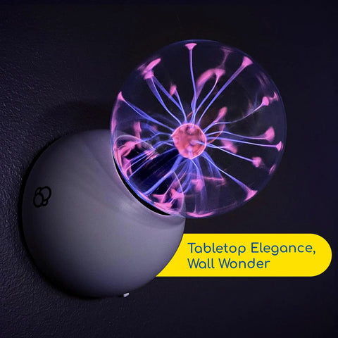 Plasma Ball Essential STEM Tool For Curious Minds A 5 Inch Glass Sphere With An Awesome Interactive Electric Light Show Learn Electricity Matter And Energy Through A Sound Activated High Voltage Neon Glow, tabletop wall mounted