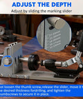 Pro Grade Pocket Hole Jig Kit With Dust Collection, Adjustable 15 Degree Holes, all-metal construction on wooden table.