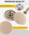 60 Piece Car Roof Headliner Repair Kit With Install Tool And Snap Rivets showing beige flannelette pins and screws
