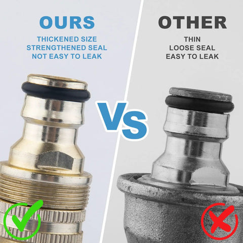 Comparison of 50 Pack Thickened O-Rings Set For 1/4 Inch And M22 Quick Connect vs standard O-ring, showing performance difference.