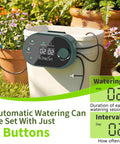 Solar Powered Drip Irrigation Kit For Outdoor Garden And Balcony Auto Watering System control unit on plant pot
