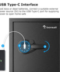 Boss Level Home Safe Box With Digital Keypad Lock 1.2 Cubic Feet USB Type-C Interface for Power