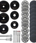 Go To Rotary Tool Cutting Discs Kit With Three Different Saw Blades For Wood Metal Plastic Glass And Stone Upgraded Cutting Wheel Set