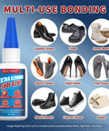 Heavy Duty Shoe Glue For Soles And Shoes Quick Dry Instant Adhesive With Anti Clog Cap Strong Bond For Rubber Soles Boots Sneakers Sandals Leather And Handbags versatile shoe repair kit with images of various shoes