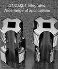 Ppr Pipe Threader Kit With 4 Inch Hex Shank Designed For G1/2 And G3/4 Standard Threads showing integrated design for versatile applications.