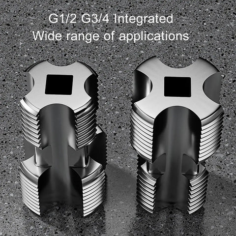 Ppr Pipe Threader Kit With 4 Inch Hex Shank Designed For G1/2 And G3/4 Standard Threads showing integrated design for versatile applications.