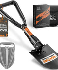 Foldable 18 Inch Survival Shovel With Saw Edge Military Grade Carbon Steel Collapsible Backpack Shovel For Hiking And Camping