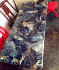 16x120 Black And Gold Marble Wallpaper No Mess Peel And Stick Self Adhesive Backsplash For Kitchen Counters and Shelves.