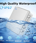 Heavy Duty Waterproof Outdoor Junction Box IP67 Rated Weatherproof ABS Plastic Electrical Enclosure submerged in water.