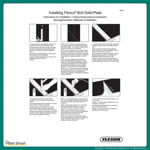 Installation guide for Heavy-Duty 190E Quick-Fit Conveyor Belt Fasteners Set, Steel, Box Of 25, detailed steps and diagrams