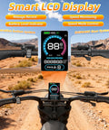Electric Bike For Adults With 1600W Peak Motor 35 MPH Top Speed 60 Mile Range 18.9Ah Battery 20 Inch Fat Tire Moped E Bike Retro Style Headlights Shipped From USA Warehouse Durable Aluminum Frame For Comfort On All Terrain Rides smart LCD handlebar display