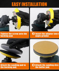 Installation steps for the Upgraded 5 Inch Hook And Loop Backing Pad With 5/8-11 Threads For Angle Grinders