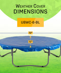 6Ft Round Trampoline Weather Cover For All Weather Protection Keeps Jump Surface Safe From Sun Rain Snow And Debris Extends Lifespan Durable Weather Resistant Top Cover over 72" trampoline