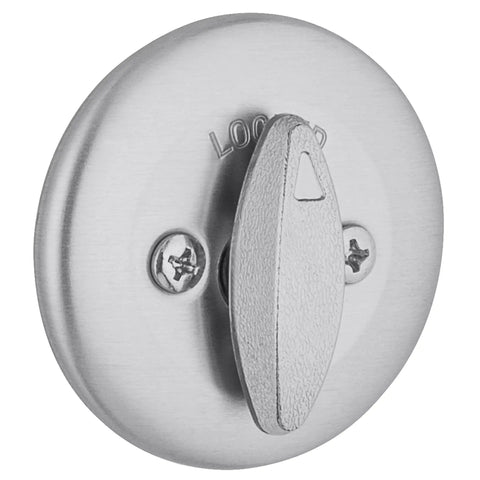Round Satin Chrome Deadbolt Lock For Exterior Front Entry Doors With Keyed Exterior Lock And SmartKey Rekey Security Dope Pick Resistant Core