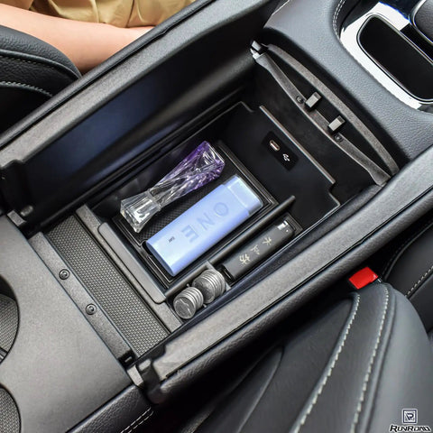 Center Console Organizer Tray For Mercedes GLE 2020 2026 W167 X167 350 450 AMG GLS Middle Armrest Storage Box with USB-C Cutout
