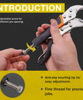 Close-up of Five Pack Locking Pliers Set With Curved Jaw And Long Nose Precision Grips In 5 Inch 7 Inch 9 Inch And 10 Inch Sizes adjustment feature