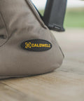 Close-up of Tactical DeadShot Front And Rear Rifle Rest Combo filled, ballistic nylon, highlighting sturdy design for rifles.