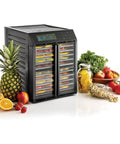 Super Durable 10 Tray Electric Food Dehydrator Featuring Smart Digital Interface And Quick Dual Drying Zones for drying fruits and veggies.