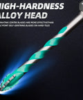 Heavy Duty Masonry Drill Bit Set With Ten Durable Carbide Tips For Cracking Concrete Brick And Tile Like A Pro, showcasing a high-hardness alloy drill head.