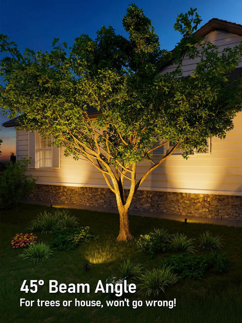 Low Voltage LED Landscape Spotlight 5W 12V Pack Of Four With CRI90 Aluminum Oil Rubbed Bronze Outdoor Pathway Lights IP65 Waterproof 3000K Warm White ETL Listed 45 Degree Beam For Garden And Exterior Accent