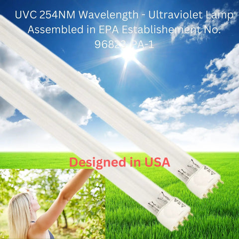 2-Pack 16 Inch UV-C Lamps 72W High Output Replacement Bulbs Compatible With Breathe Clean Systems Long Lasting Performance