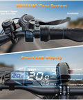 Folding Electric Bike With Peak 750W Power, All Terrain E Bike With 48V Removable Battery, Speeds Up To 25 MPH And Range Of 50 Plus Miles, Dual Disc Brakes And Full Suspension For City Streets And Trails, Shimano gear shifter and LCD display