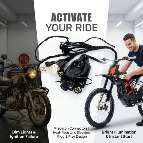Full Main Wiring Harness For Light Bee X S Electric Dirt Bike And Segway X160 X260 plug and play Insulated Wiring Kit image