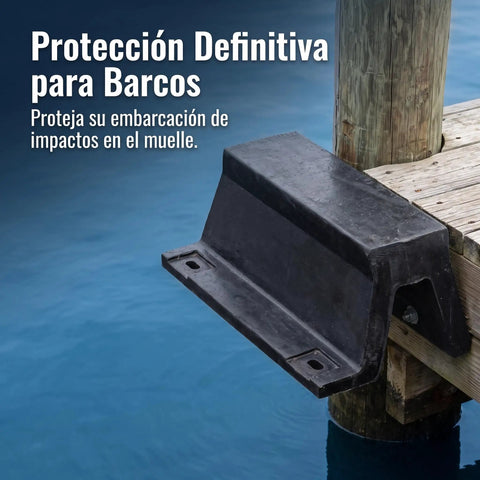 Heavy Duty Black Rubber Dock Bumper With Bolt Down Arch For Beefed Up Dock Protection Edge Guard And Boat Impact Absorption