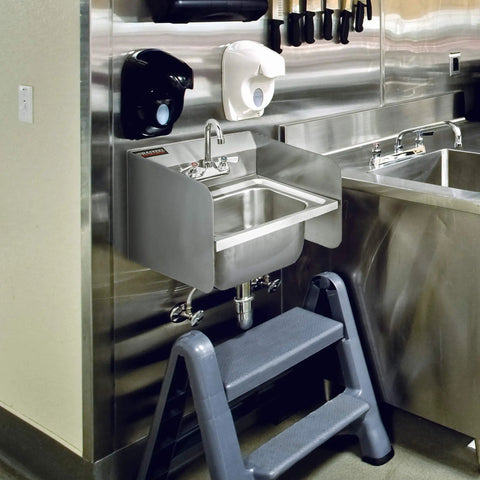 Heavy Duty Stainless Steel Sink Splash Guard 17 By 12 Wall Mount Shield For Commercial Kitchens Keeps Hand Sinks Clean Spills Contained Hygienic