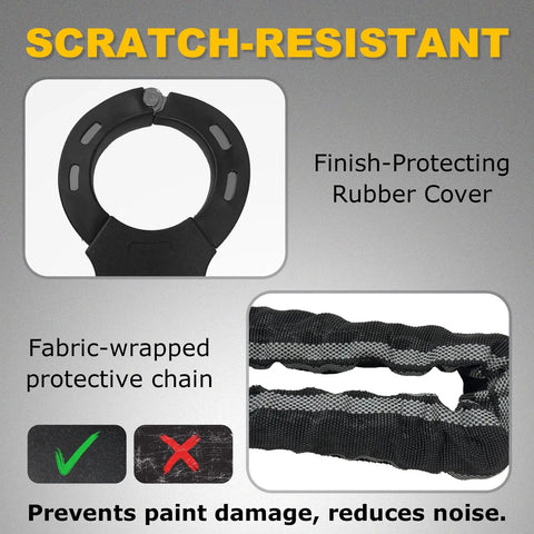 Heavy Duty Scooter Lock Up With 36.6 Inch Security Chain Anti Theft Handcuff Design 4 Digit Combination Anti Scratch Steel Outdoor Lock For E Scooter E Bike Bicycle And Motorbike