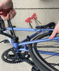 Using Cushion Grip Hex T Key Allen Wrench Set, 11 Piece, SAE Inch Sizes 5/64 to 3/8, on a bicycle crank arm bolt