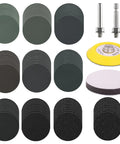 3 Inch Wet And Dry Sanding Discs With Hook And Loop Backing Silicon Carbide Sanding Pads For Drill 1 Quarter Inch Shank 60 To 300 Grit Pack
