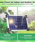 Solar Drip Irrigation System With Timer For Garden, Patio And Raised Beds, solar panel in indoor and outdoor settings
