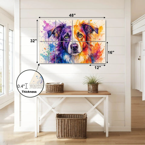 Premium Quality Sound Absorbing Acoustic Wall Panels For Home Studio Ambient Boost Noise Taming Polyester Fiber vibrant dog art decor