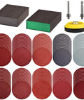 3 Inch Sanding Discs Kit All In One With 100 Pcs Discs And 2 Buffing Sponge Blocks, Quick Change Shank for Tools