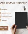 Leather Repair Tape Self Adhesive Patch Kit 16 By 80 Inches For Furniture Couches Car Seats Cabinets And Handbags Black