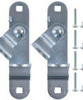 Trailer Door Hasp Keeper Kit For Cargo Trailers, Includes Two Hasp Units with screws and nuts, zinc plated, front view