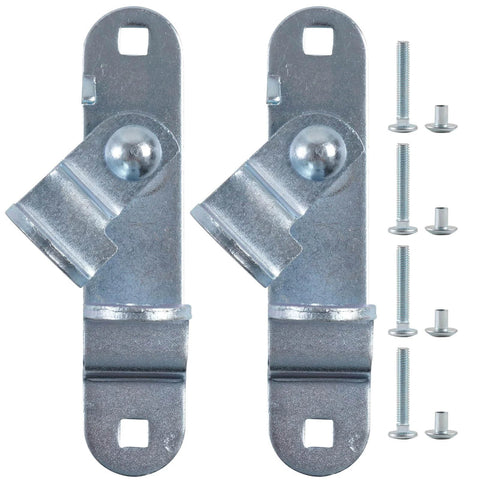 Trailer Door Hasp Keeper Kit For Cargo Trailers, Includes Two Hasp Units with screws and nuts, zinc plated, front view