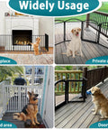 Four Pack Black Fence To Wall Anchors Securely Lock Down Dog Playpen And Pet Gates Compatible With FXW Systems in use near a fireplace.