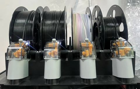 AMS Feeder Unit Replacement With Hall Sensor And Filament Drive Gear For Bambu Lab AMS Automated Filament System No Fuss Upgrade For Smooth Filament Loading And Unloading, four-slot feeder assembly