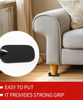 32 Piece Silicone Shims Furniture Levelers Set under sofa for stability with focus on anti-slip grip surface.